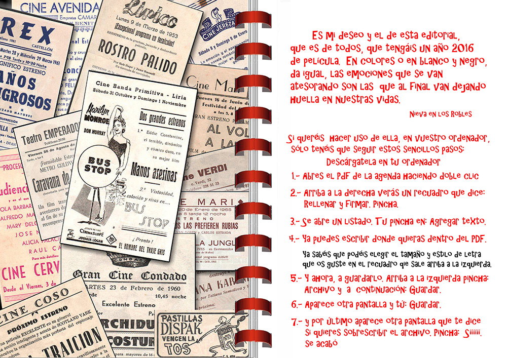 Agenda 2016 Nieva en los Robles